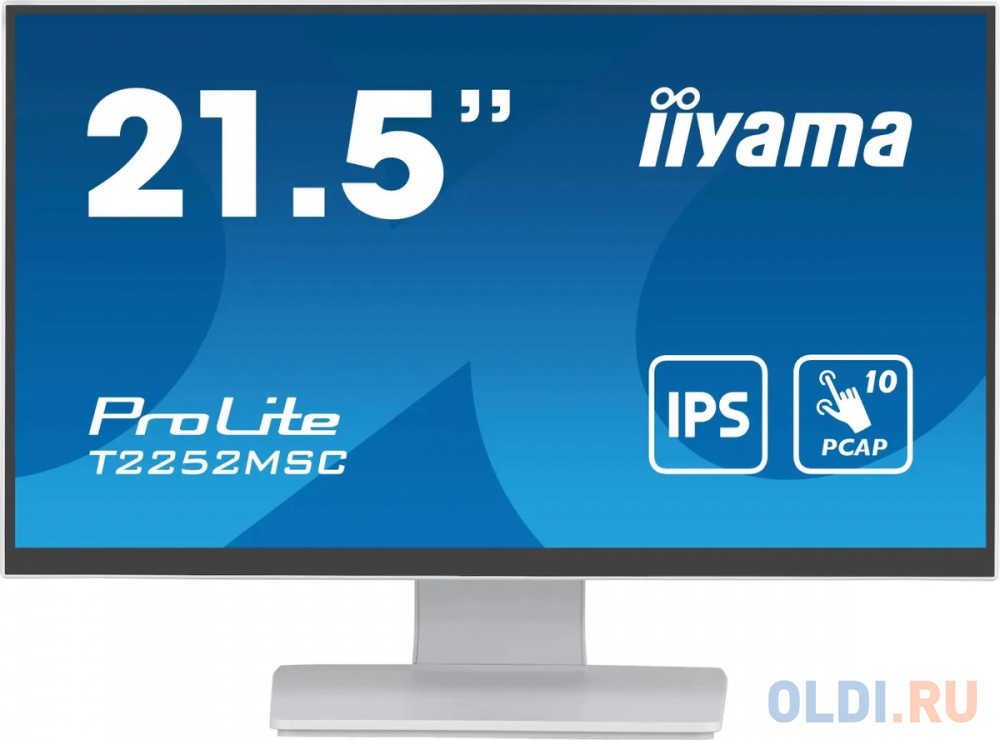 Монитор Iiyama 21.5" ProLite T2252MSC-W2 белый IPS LED 5ms 16:9 HDMI M/M матовая 250cd 178гр/178гр 1920x1080 DP FHD USB Touch 4.5кг