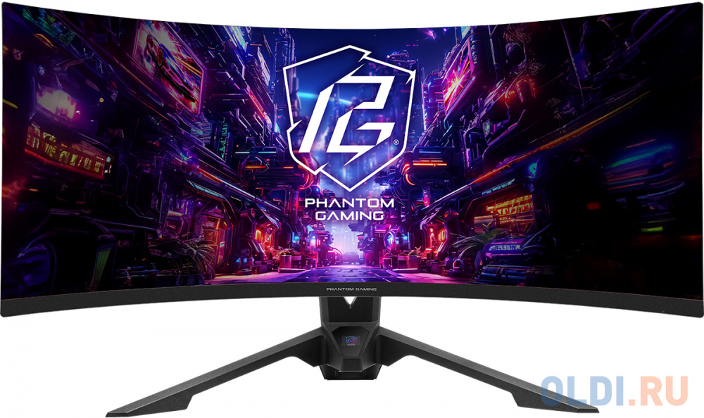 Монитор 34 ASRock Phantom Gaming PG34QRT3A Black (VA, 3440x1440, 2xHDMI+2xDP, 1 ms, 178°/178°, 500 cd/m, 3000:1, 180Hz, HDR400, MM, Curved 1