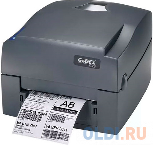 Godex TT G530UES, термо/термотрансферный принтер, 300 dpi, 4 ips, (дюймовая втулка риббона), USB+RS232+Ethernet.