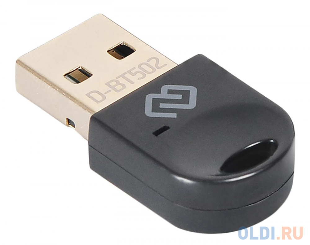  Адаптер USB Digma D-BT502 Bluetooth 5.0+EDR class 1.5 20м черный