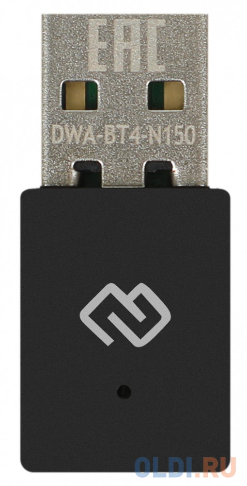   ОЛДИ Сетевой адаптер WiFi + Bluetooth Digma DWA-BT4-N150 USB 2.0