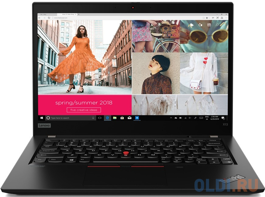 Ноутбук Lenovo ThinkPad X13 G1 13.3" 1920x1080 Intel Core i5-10210U SSD 512 Gb 8Gb Bluetooth 5.0 WiFi (802.11 b/g/n/ac/ax) Intel UHD Graphics чер