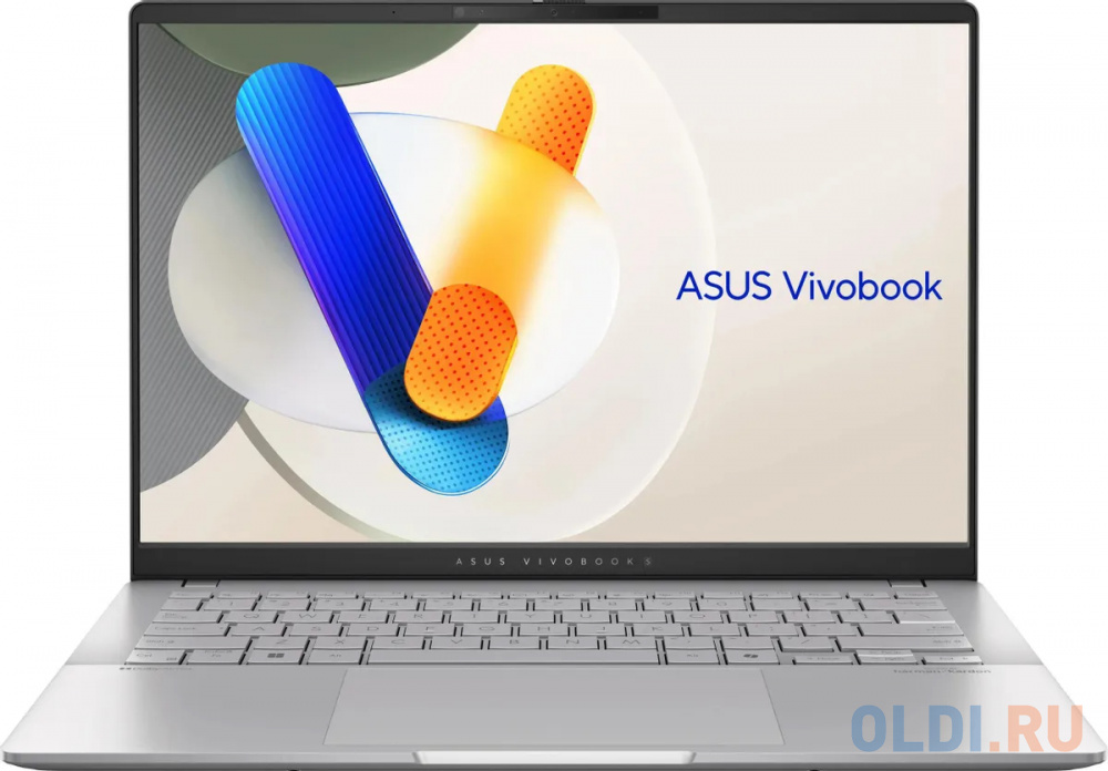 Ноутбук Asus VivoBook S14 OLED M5406WA-QD127 Ryzen AI 9 365 24Gb SSD1Tb AMD Radeon 880M 14" OLED WUXGA (1920x1200) noOS silver WiFi BT Cam (90NB1