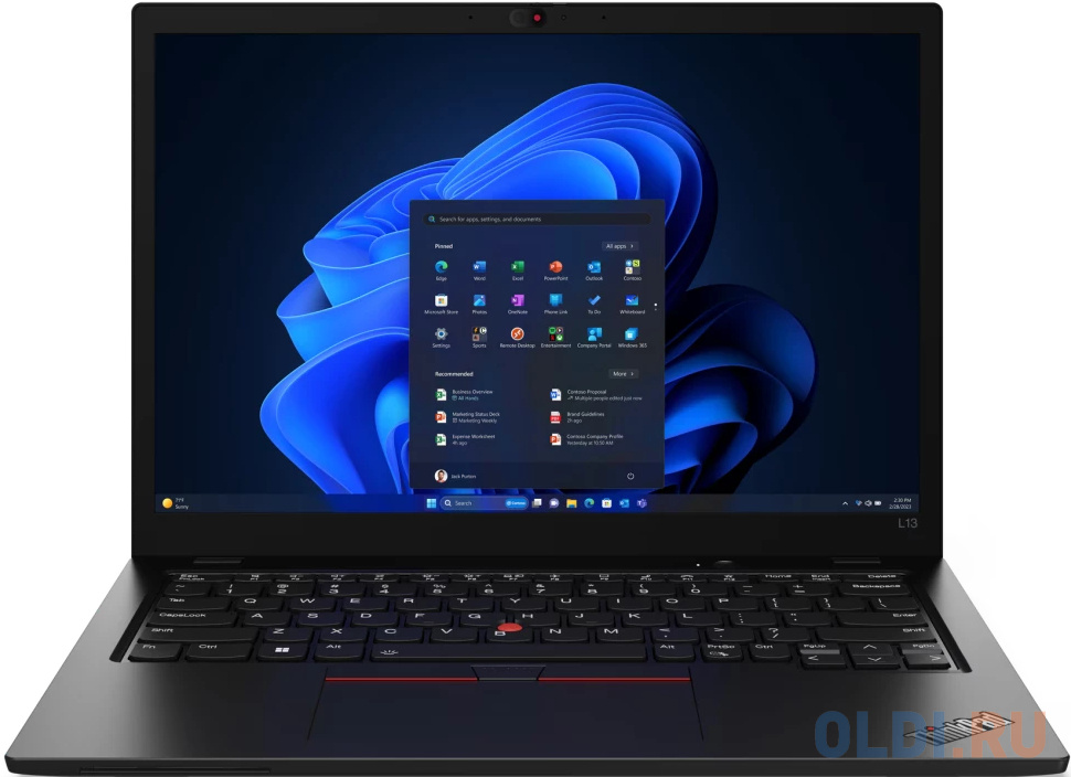 Ноутбук/ Lenovo ThinkPad L13 13.3" WUXGA AG 300nits,U5-125U ,512GB SSD M.2 2280 NVMe G4,Integrated,FHD IR Cam, Intel AX211 2x2AX 6E+BT ,No Wired