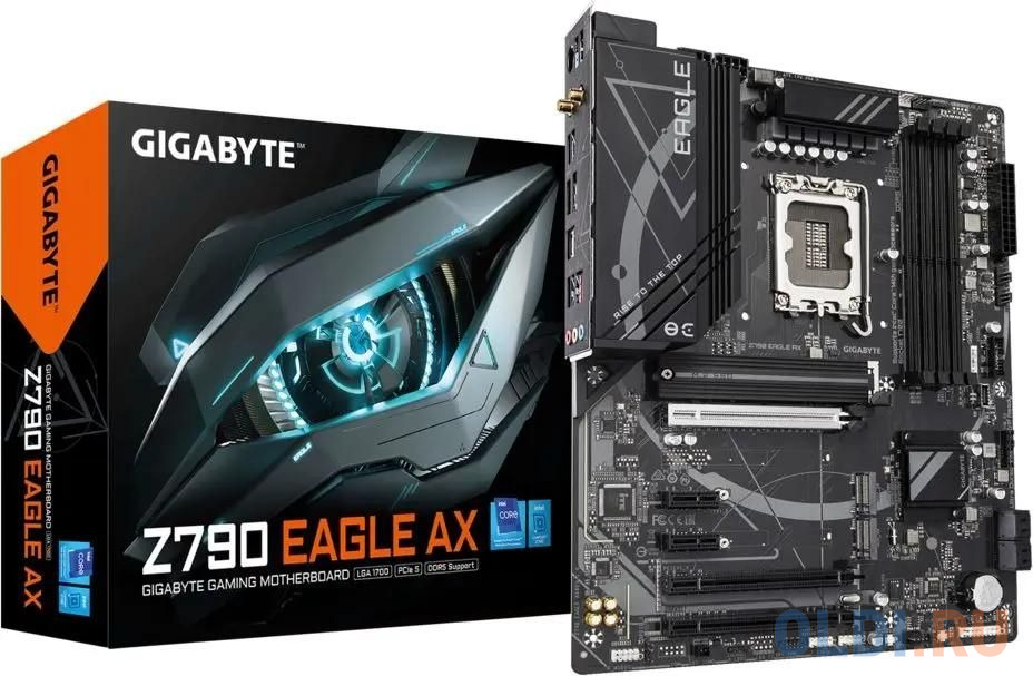   ОЛДИ Материнская плата Gigabyte Z790 EAGLE AX Soc-1700 Intel Z790 4xDDR5 ATX AC`97 8ch(7.1) 2.5Gg RAID+HDMI+DP