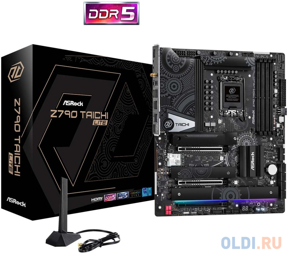 ASROCK Z790 TAICHI, LGA1700, Z790, 4*DDR5, 8*SATA, 6*M.2, 12*USB 3.2, 6*USB 2.0, Type-C, 2*PCIx16, 1*PCIx1, 1*M.2 (Key E), ATX