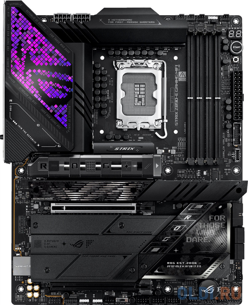 Материнские платы ASUS ASUS ROG STRIX Z890-E GAMING WIFI, LGA1851, Z890, 4*DDR5, 4*SATA, 7*M.2, 10*USB 3.2, 2*Type-C, 2*PCIx16, 2*Thunderbolt™ 4, HDMI+DP, ATX; 90MB1IM0-M0EA