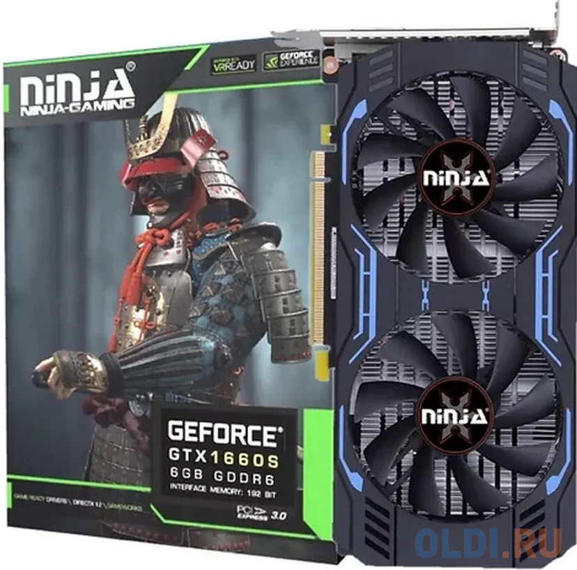 Ninja GTX1660SUPER PCIE (1408SP) NK166SF66F  6GB 192BIT GDDR6 (DVI/HDMI/DP)