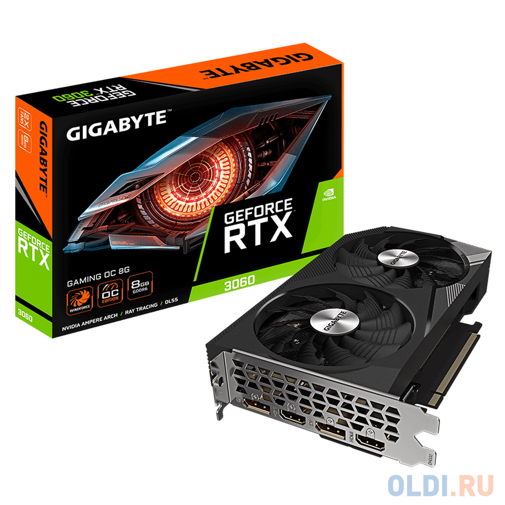 Видеокарта GigaByte nVidia GeForce RTX 3060 GAMING OC 8192 Мб