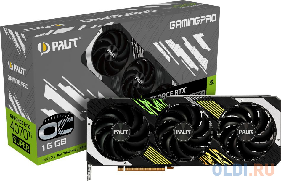 Видеокарта Palit nVidia GeForce RTX 4070 Ti SUPER GamingPro OC 16384 Мб