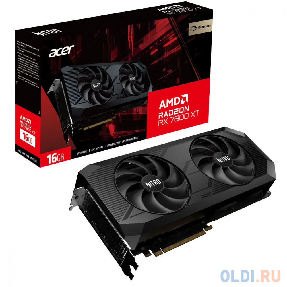 Видеокарта Acer RX7800XT NITRO OC 16GB GDDR6 256bit 3xDP HDMI 2FAN RTL