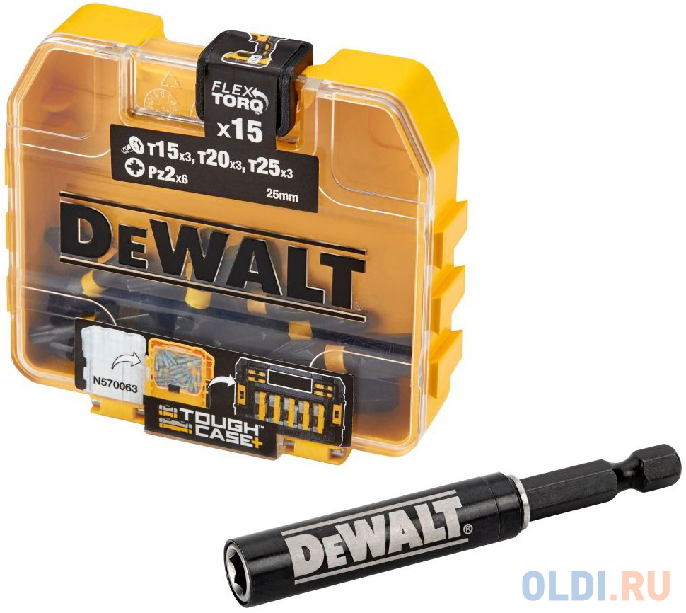 Набор насадок и торц.головок 16 шт DT70522T-QZ DeWalt