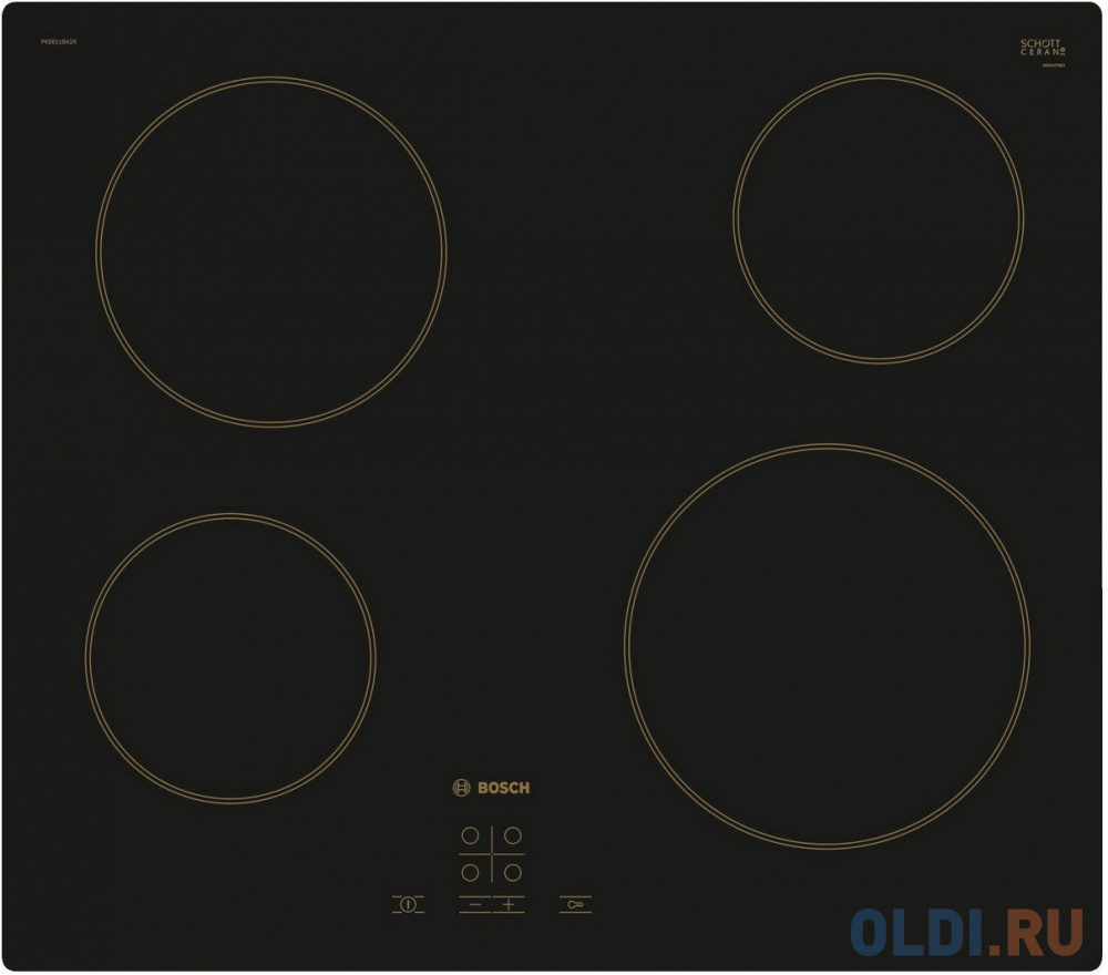 Варочная панель электрическая Bosch PKE611BA1R черный