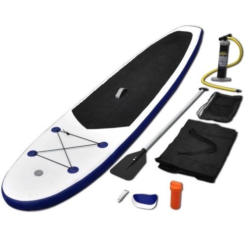 Stand Up Paddle Board Set SUP для серфинга надувной синий и белый