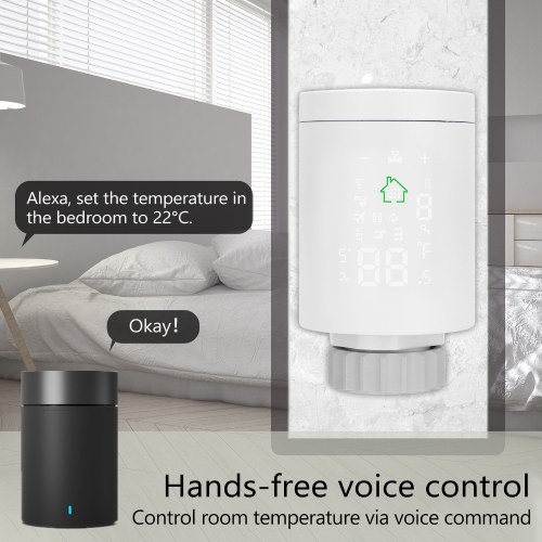 Интеллектуальный термостатический радиатор Tuya ZIGBEE3.0, 5 шт., программируемый контроллер температуры, голосовое управление через Alexa