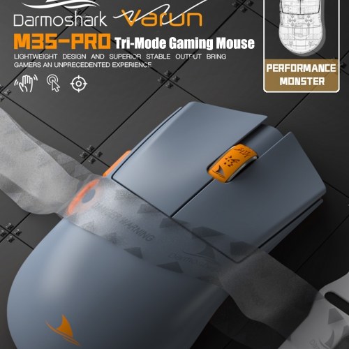 Darmoshark M3 pro Wireless BT5.2 2,4G Проводная трехрежимная перезаряжаемая игровая мышь 26000DPI Регулируемая 650IPS 50G Оптическая мышь для киберспорта Пользовательские драйверы Аккумулятор большой емкости для компьютера, ноутбука