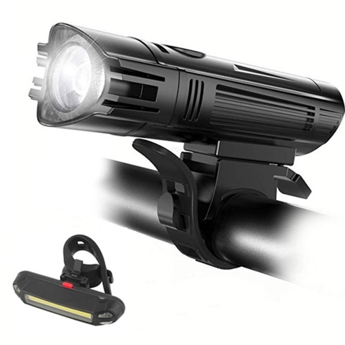 Велосипедные фонари  Tomtop HJ-057 USB Аккумуляторная велосипедная лампа Горный велосипед Ночная езда Предупреждающий свет