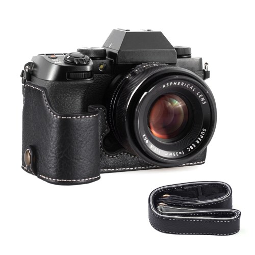 Сменный чехол для камеры Fuji XS10, нижняя часть корпуса камеры, чехол из искусственной кожи, нижняя часть для камеры с отверстием для плечевого ремня и дизайном рукоятки, защитный чехол для камеры