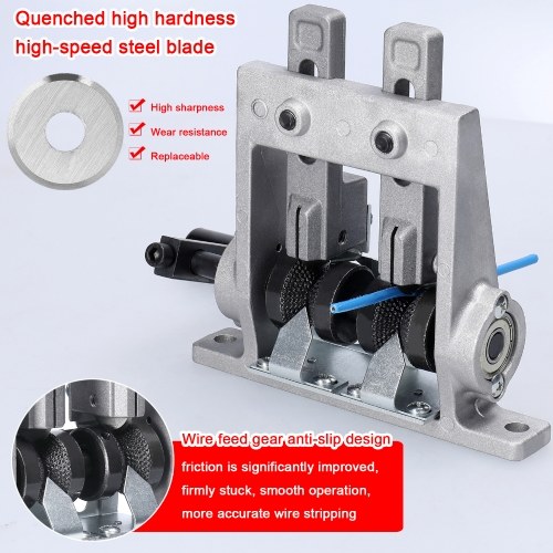 Инструмент для зачистки проводов с двойным приводом Профессиональный инструмент для зачистки проводов Высокоскоростное стальное лезвие 1-21 мм Домашняя машина для зачистки проводов
