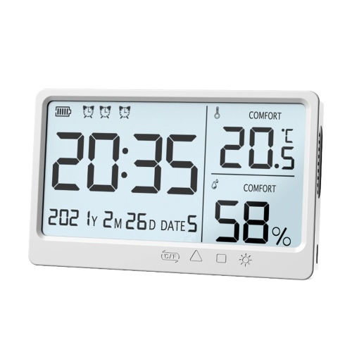 ЖК-электронный измеритель температуры и влажности, электронный высокоточный гигрометр температуры, будильник