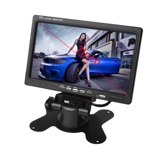 7-дюймовый HD-монитор Экран дисплея TFT Автомобильный монитор HD 1024x600 Дисплей AV-вход Встроенный динамик для грузовиков Автобус RV Трейлер Камера заднего вида заднего вида