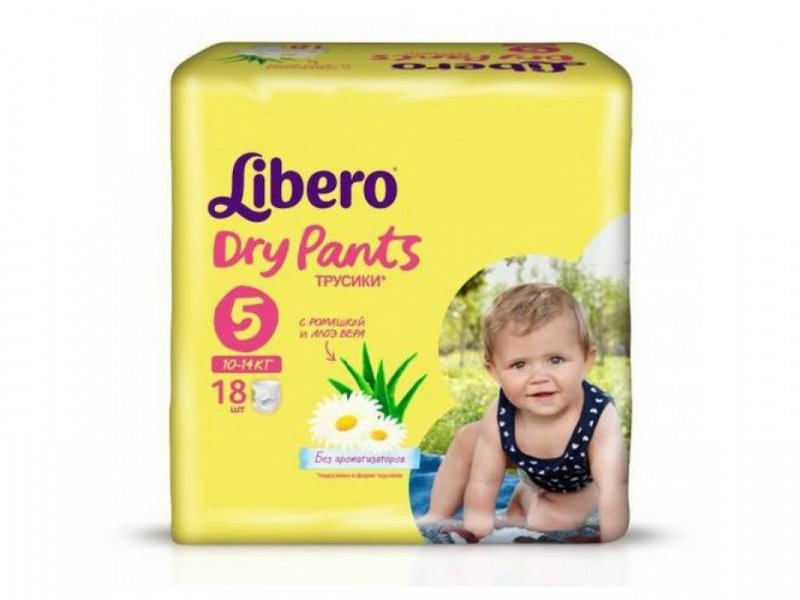   ВотОнЯ Подгузники-трусики Libero Dry Pants Maxi Plus (10-14 кг), 18шт