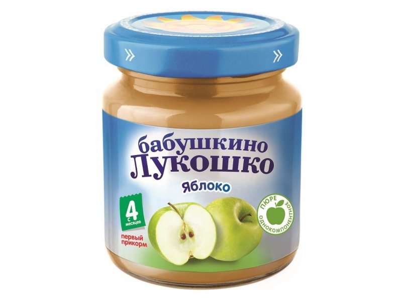 Пюре Бабушкино Лукошко Яблоко без сахара 100 г