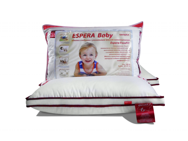 Подушка Espera Baby 3d 40*60 см белый