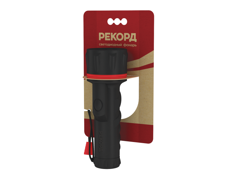 Фонарь Рекорд резиновый ММ-0207 черный