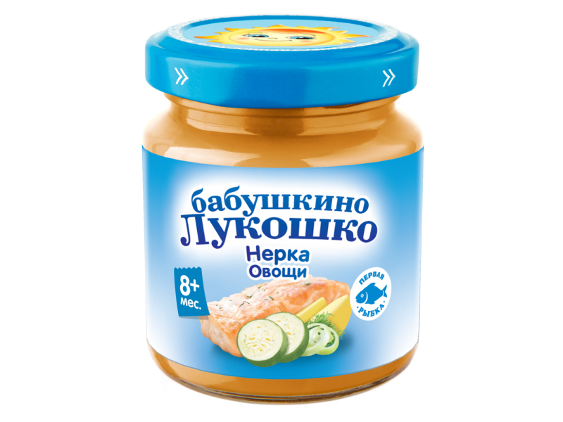 Пюре Бабушкино Лукошко, Рагу из нерки с овощами 100 г