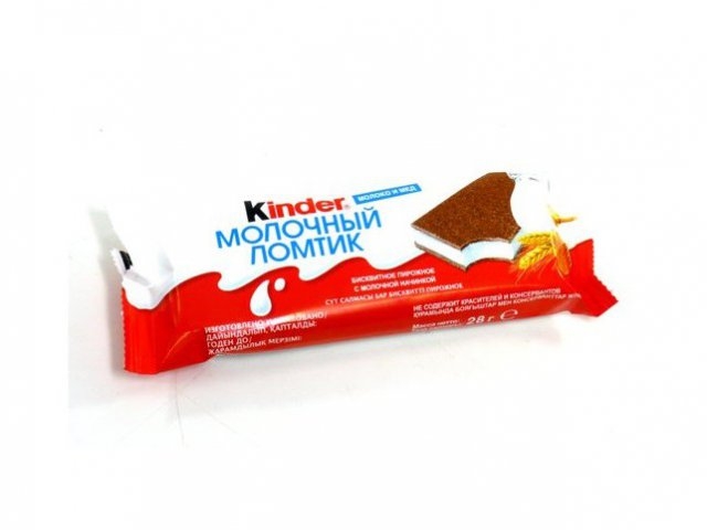 Бисквит Kinder молочный ломтик 27,3% 28 г