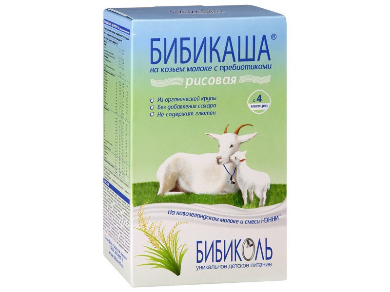 Каша Бибикаша, рисовая на козьем молоке 200 г