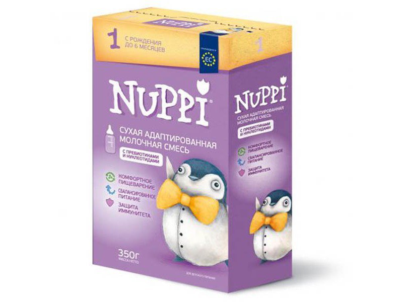 Смесь Nuppi 1 молочная начальная адаптированная от 0 до 6 мес. 350 г