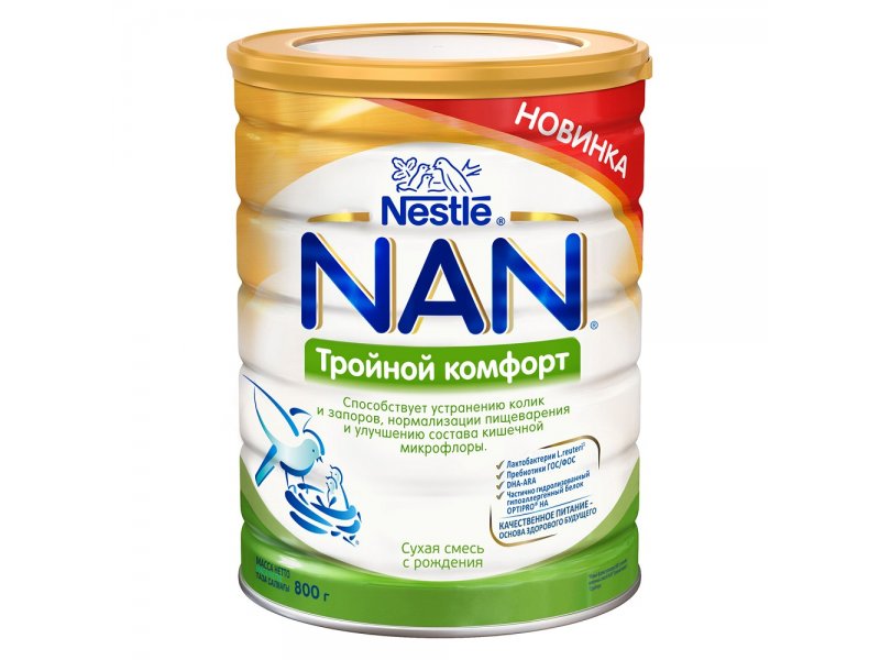 Смесь Nestle NAN молочная сухая Тройной комфорт 800 г
