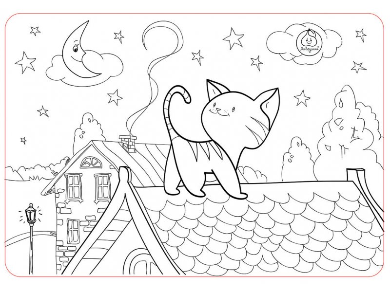 Наборы для рисования Коврик-раскраска ЯиГрушка, Котёнок, 48*33,5 см
