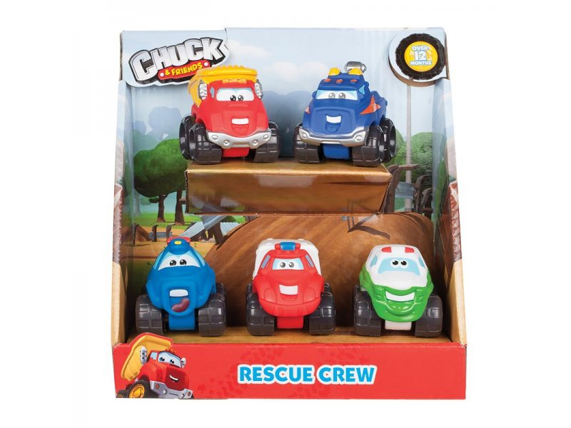 Набор Chuck & Friends, Машинки 5 см, 5 шт.