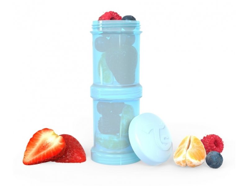  Контейнер Twistshake Pastel для сухой смеси 100 мл, 2 шт. синий