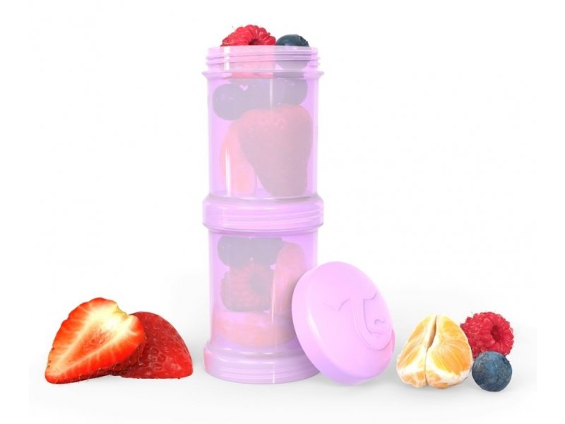  Контейнер Twistshake Pastel для сухой смеси 100 мл, 2 шт. фиолетовый
