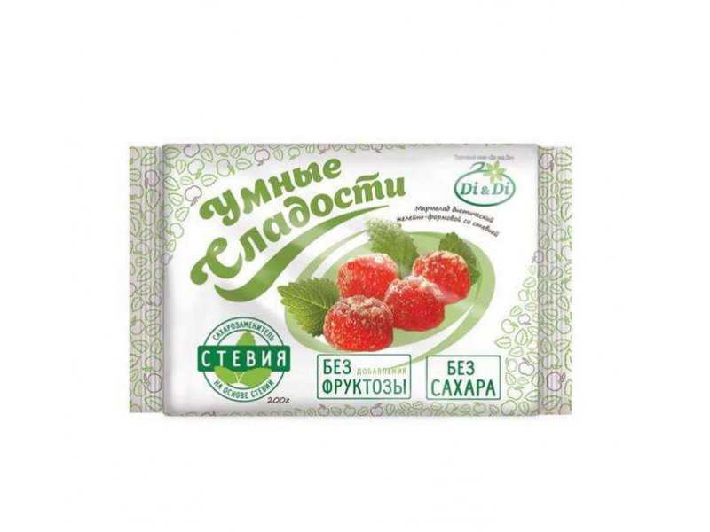 Мармелад Di&Di, Умные сладости желейно-формовой со стевией 200 г