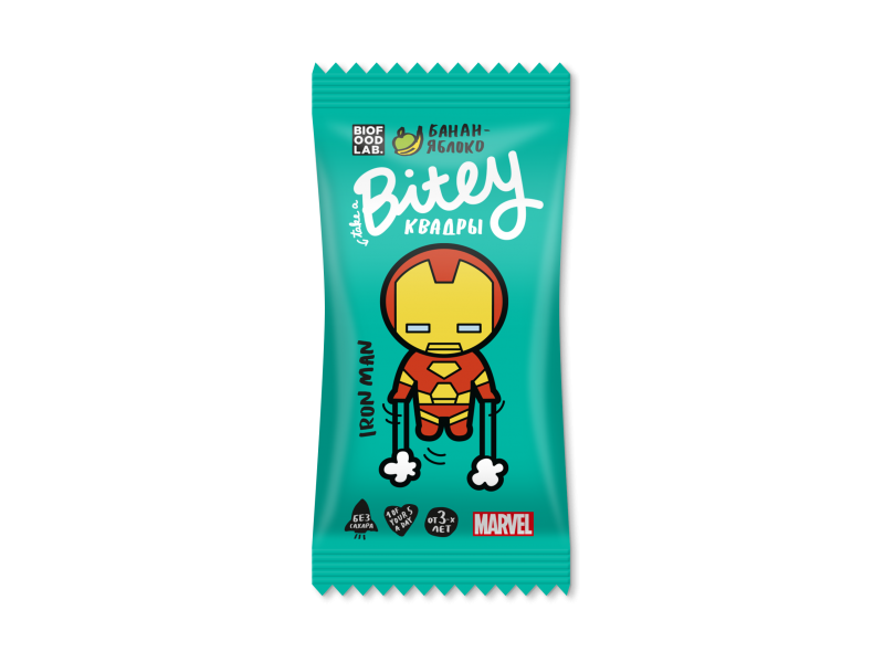 Батончик Bitey овсяно-фруктовый яблоко, банан 30 г