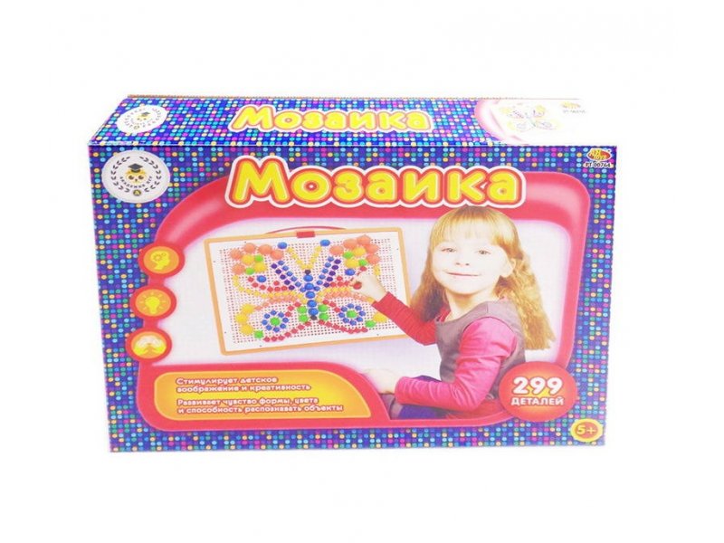 Мозаика Abtoys, Академия Игр, 299 предметов, в коробке