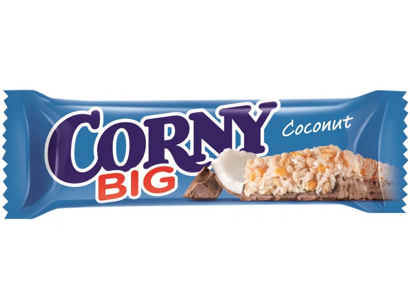 Батончик полоска злаковая Corny big с кокосом и молочным шоколадом 50 г