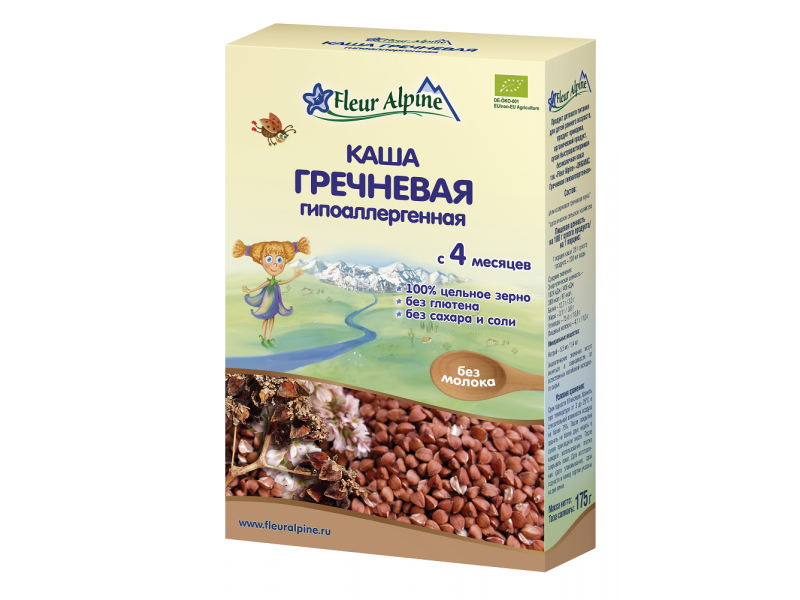 Каша Fleur Alpine, безмолочная гречневая 175 г