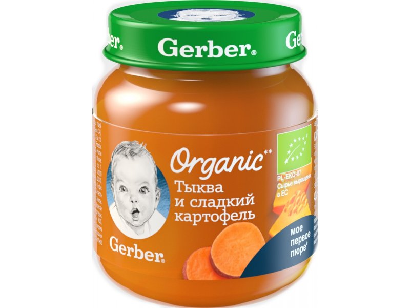 Овощное пюре Пюре Gerber Тыква, сладкий картофель 125 г