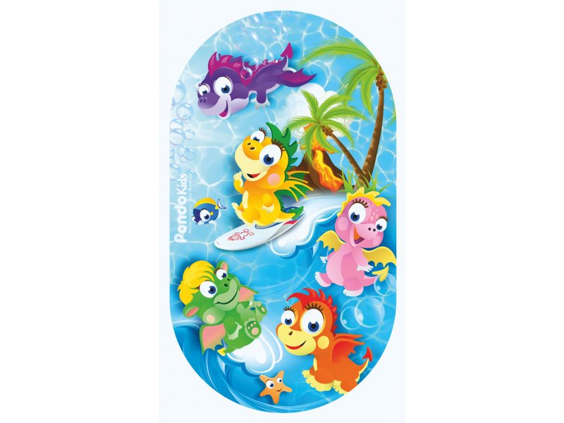  Коврик PondoKids для ванны, Дракоши