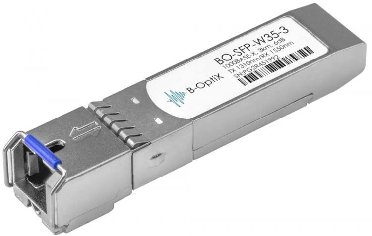 Модуль SFP B-OptiX BO-SFP-W35-3 1000Base-BX, разъем SC, рабочая длина волны Tx/Rx: 1310/1550нм, даль