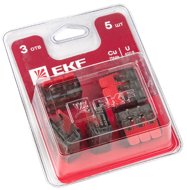 Клемма соединительная EKF plc-smk-221-413b СМК 221-413 блистер (5шт.)