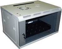 Шкаф настенный 19, 22U TWT TWT-CBW2-22U-6x4 PRO, 600x450, стеклянная дверь