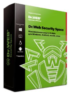 ПО Dr.Web Security Space в картонной упаковке, на 12 мес, на 3 ПК