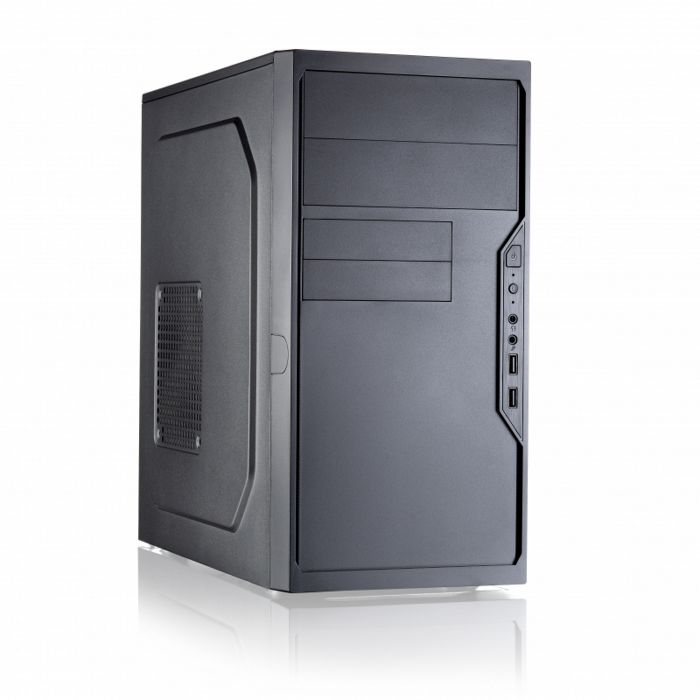 Корпус mATX Foxline FL-733-FZ450R-U32 2x5.25EXT, 2x3.5EXT, 5x3.5INT, 2xUSB3.0, HDA, w/o FAN, w/450W ATX PSU, w/1.2m EU pwr cord